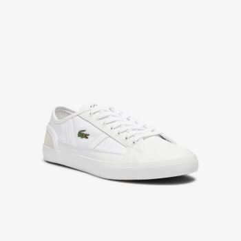 Lacoste Sideline Textile and Leather Sneakers Pánské - Tenisky Bílé | CZ-PAQi7H